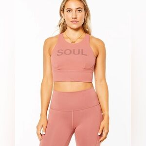 NWT Lululemon Soul Cycle Matching SET - Brier Rose Wunder Train Tight & Long Bra
